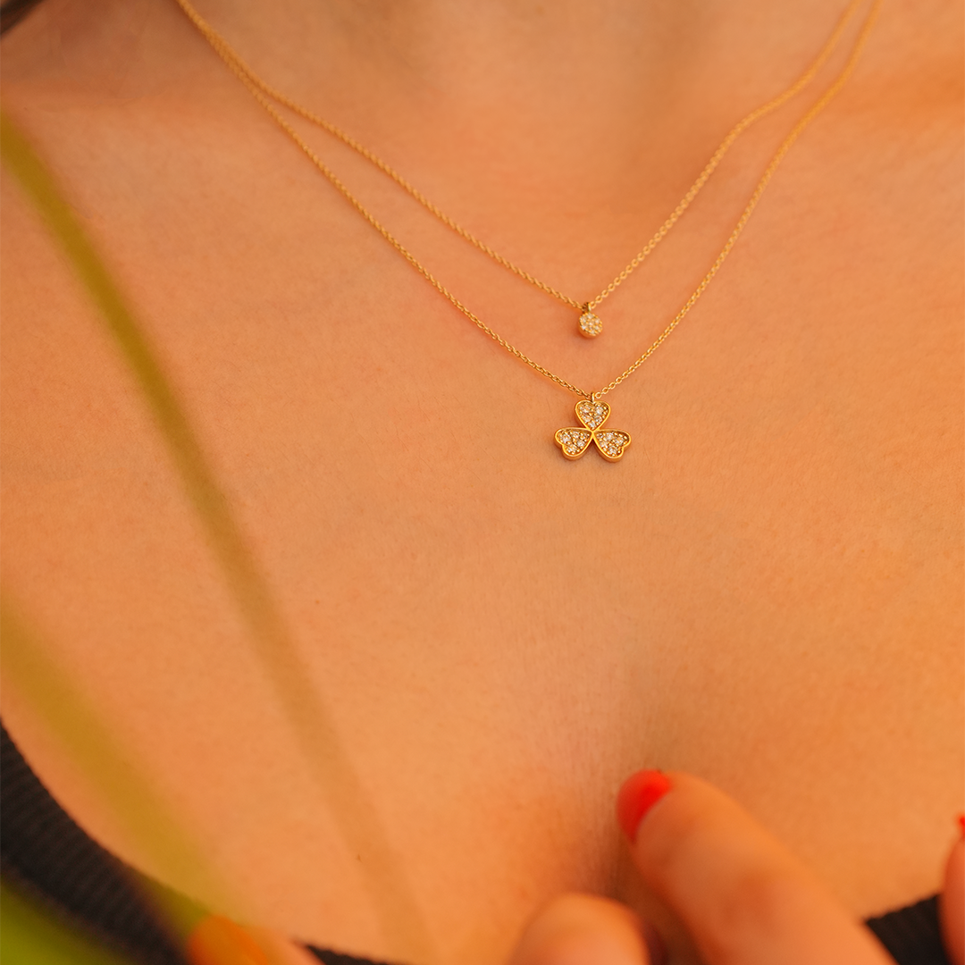CAOCA Round Diamond Stone Necklace