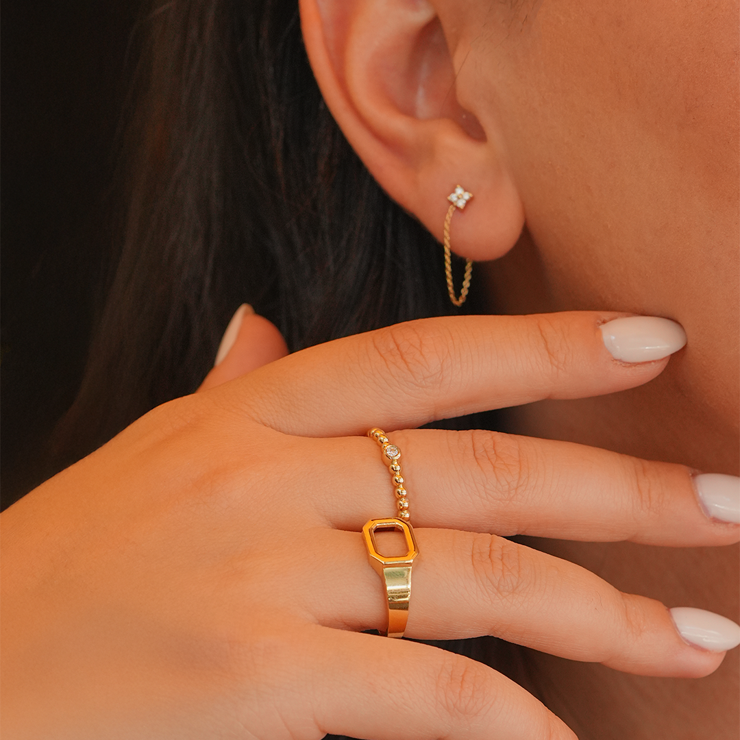 CAOCA Round Stone Ring