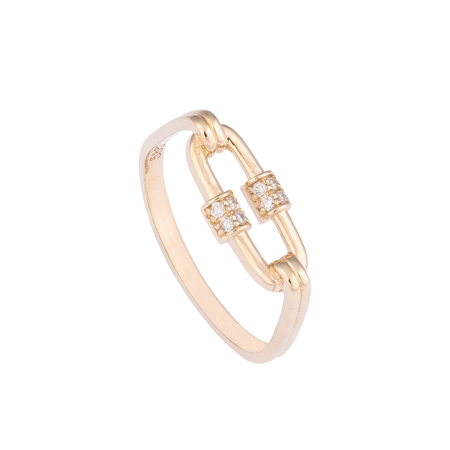 CAOCA Combined Diamond Stone Ring