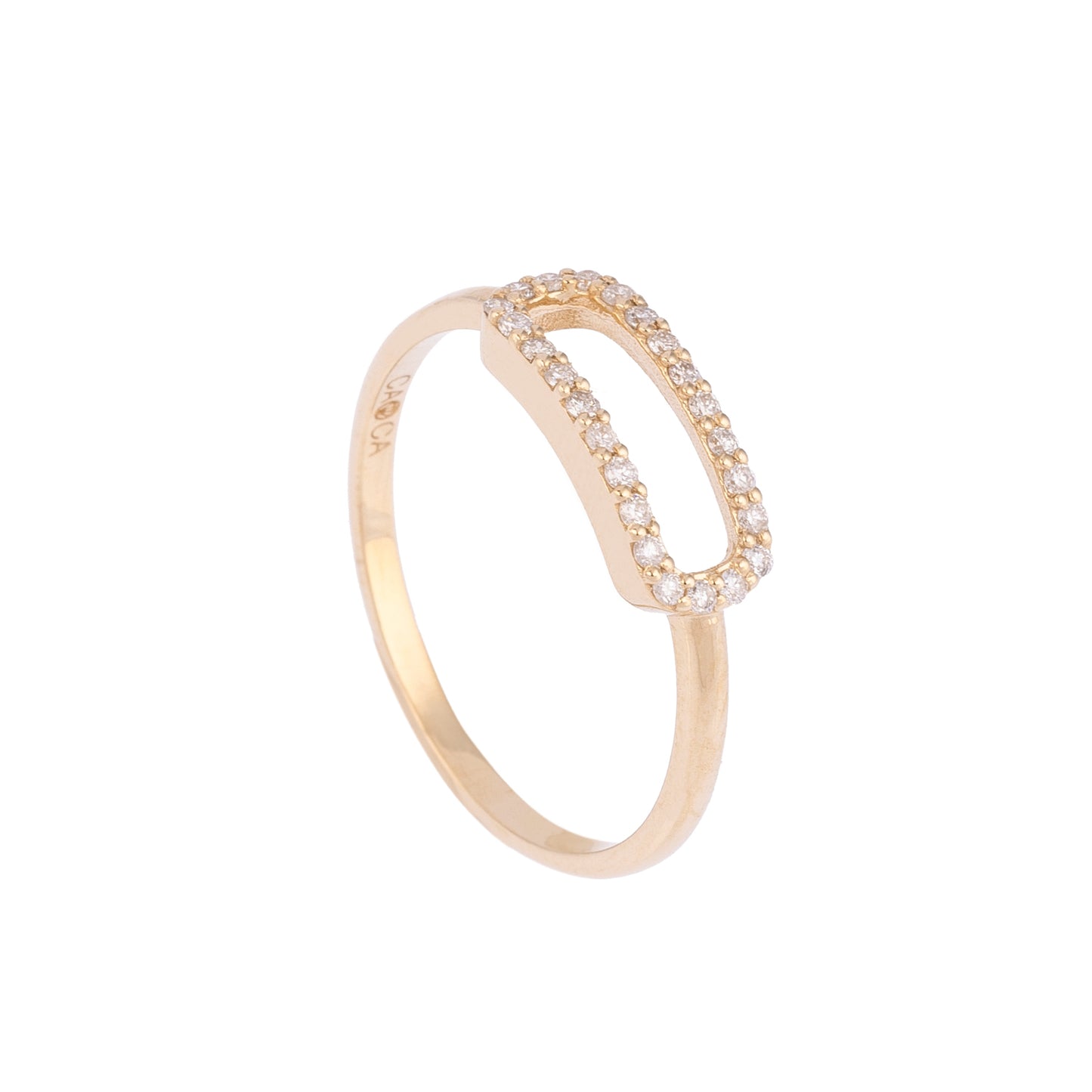 CAOCA Rectangle Diamond Stone Ring