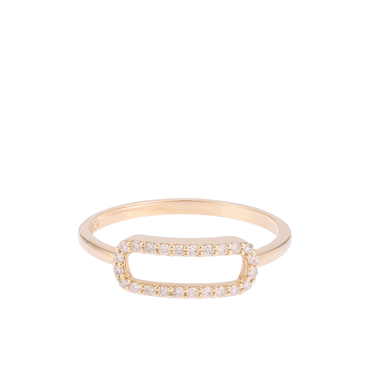 CAOCA Rectangle Diamond Stone Ring