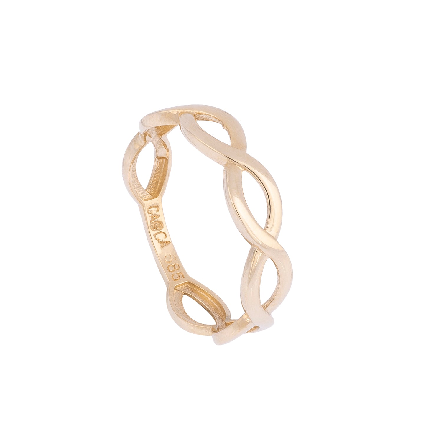 CAOCA Spiral Plain Ring