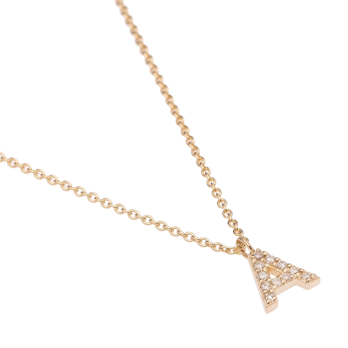 CAOCA Letter Gold and Diamond Necklace