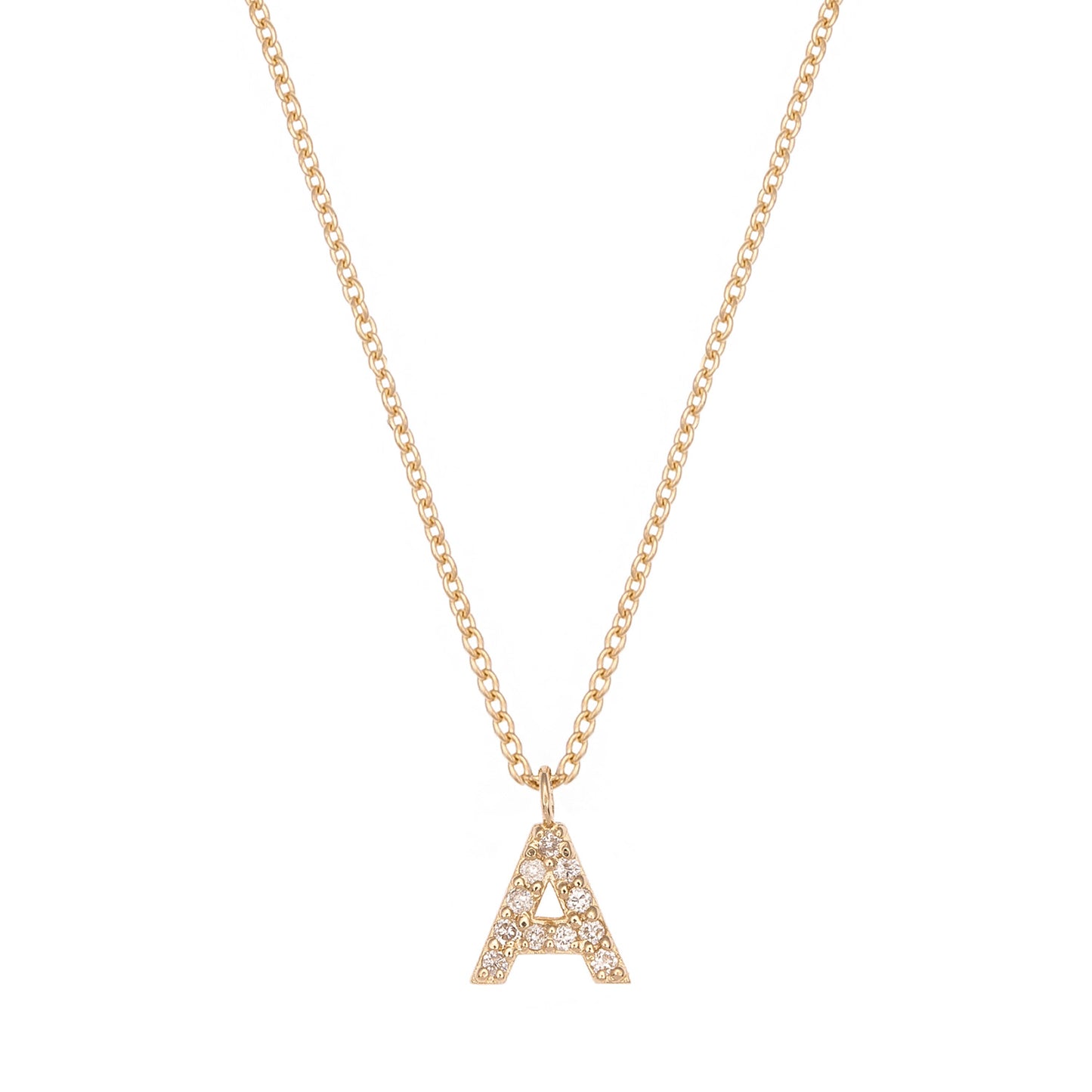 CAOCA Letter Gold and Diamond Necklace