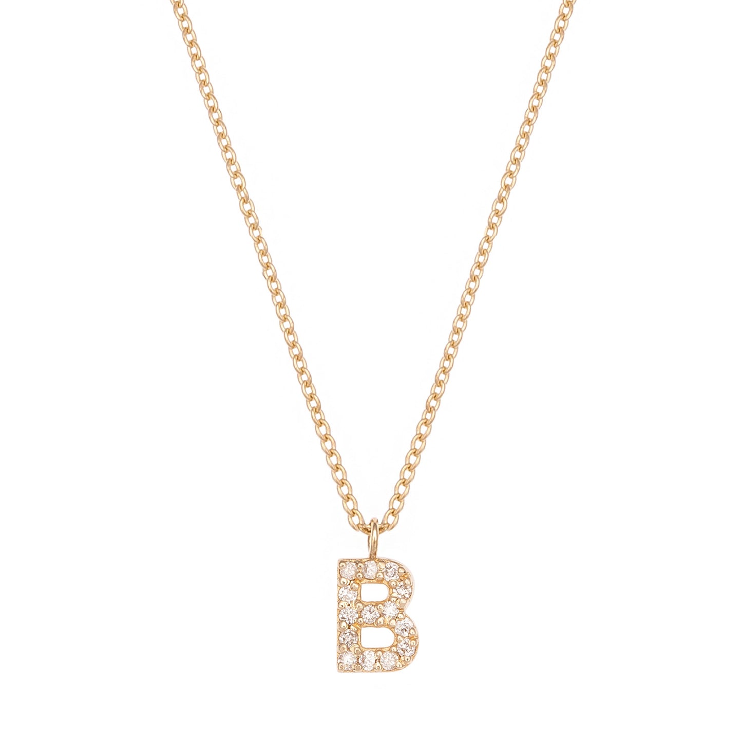 CAOCA Letter Gold and Diamond Necklace