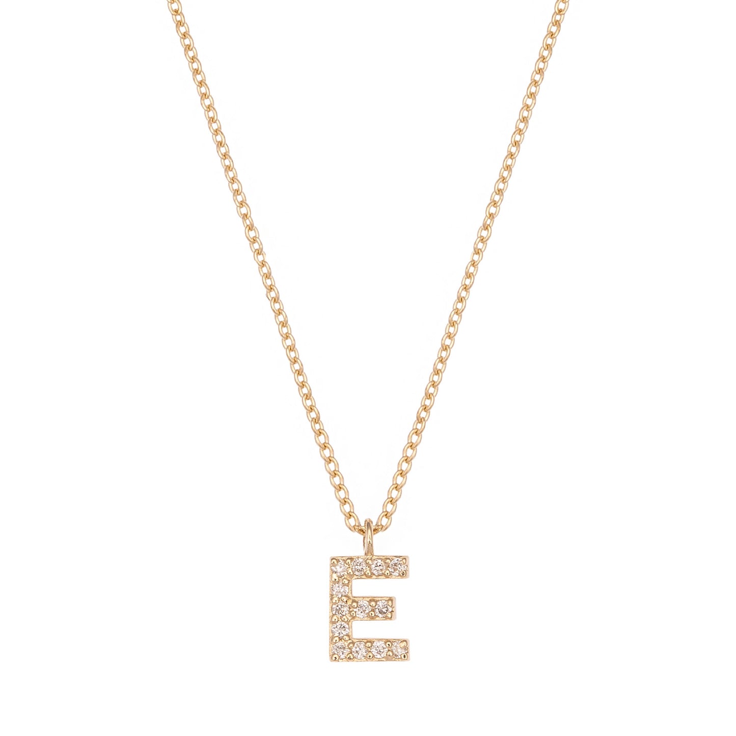 CAOCA Letter Gold and Diamond Necklace