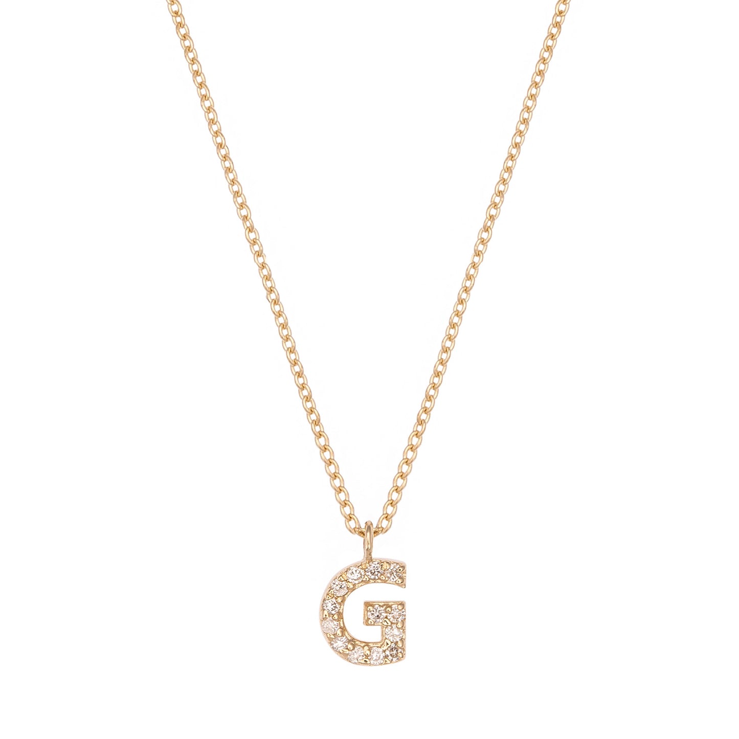 CAOCA Letter Gold and Diamond Necklace