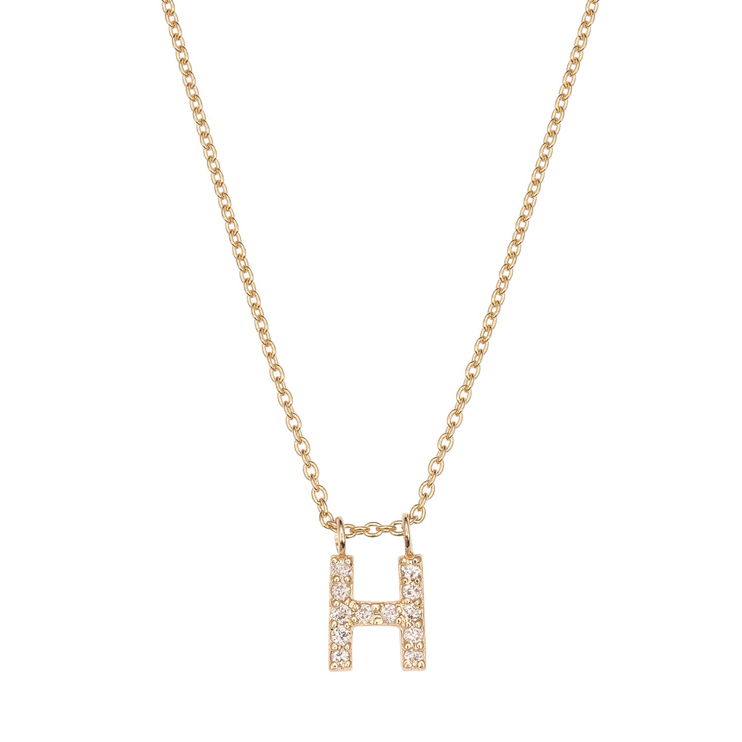 CAOCA Letter Gold and Diamond Necklace