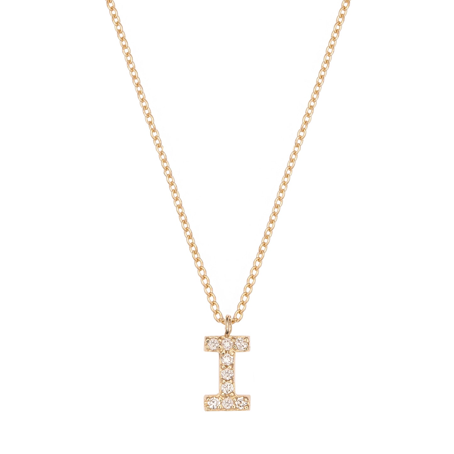 CAOCA Letter Gold and Diamond Necklace