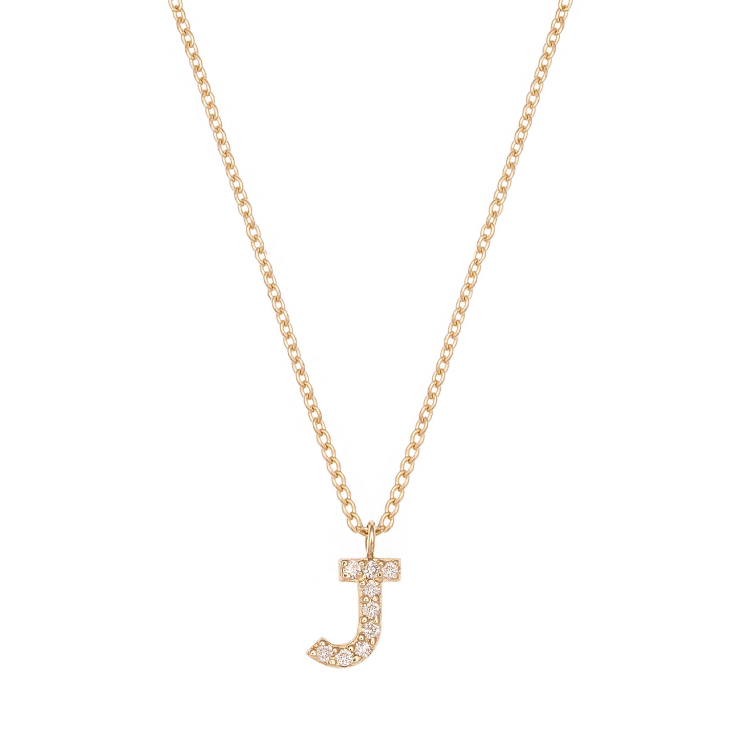 CAOCA Letter Gold and Diamond Necklace