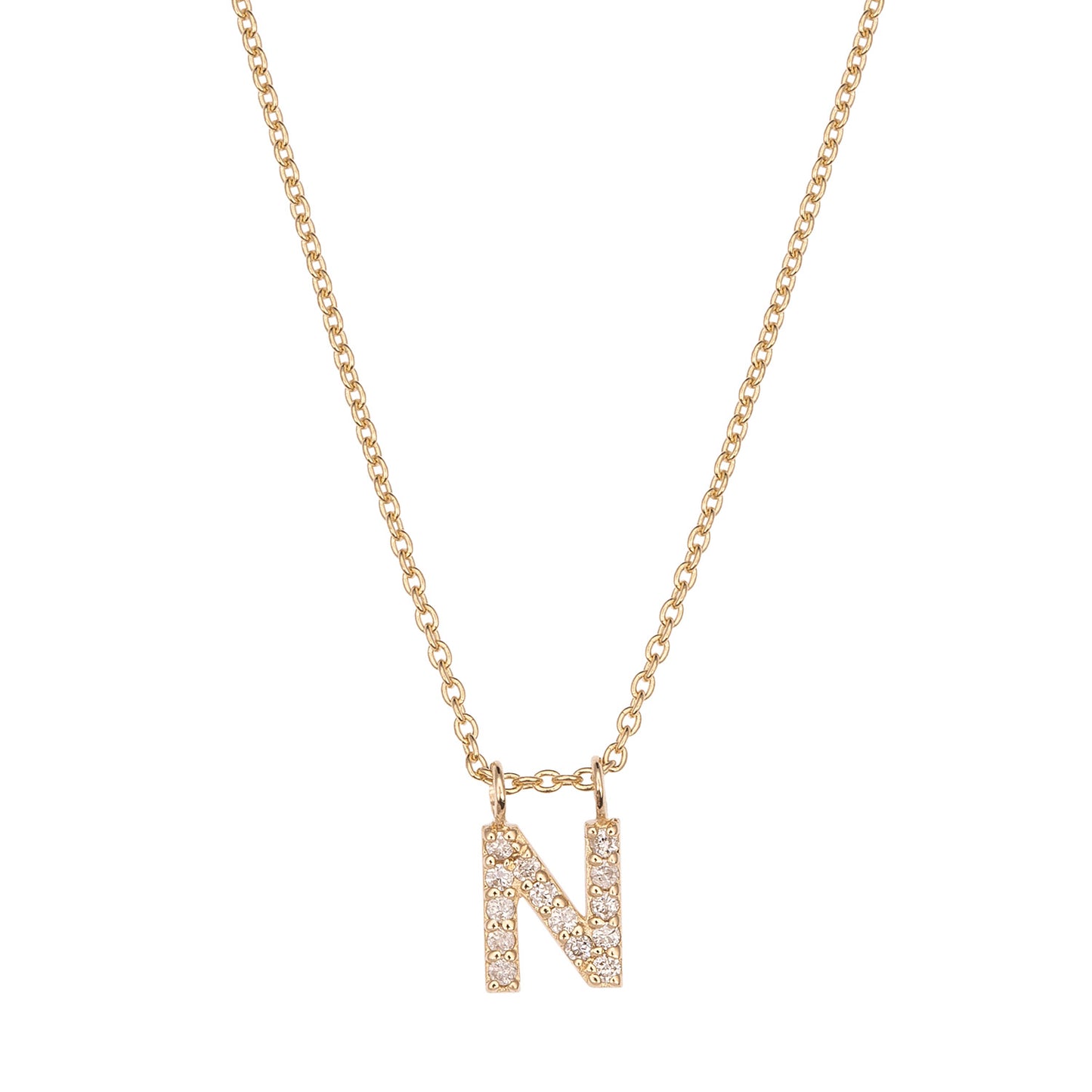 CAOCA Letter Gold and Diamond Necklace