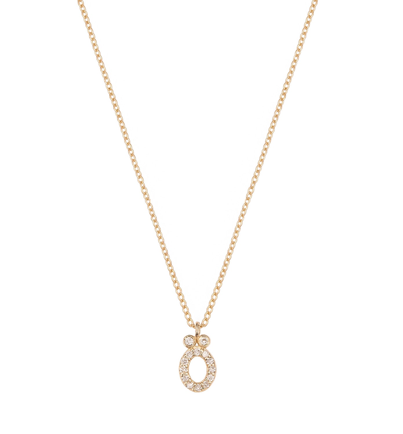 CAOCA Letter Gold and Diamond Necklace