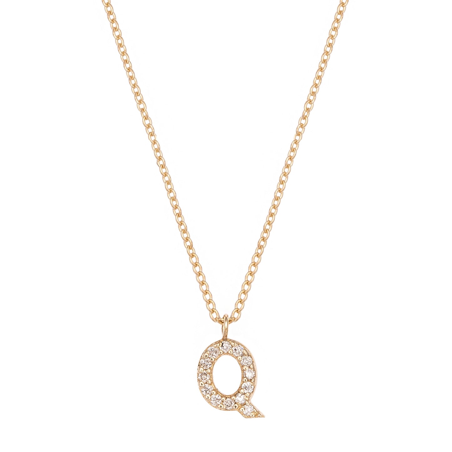 CAOCA Letter Gold and Diamond Necklace