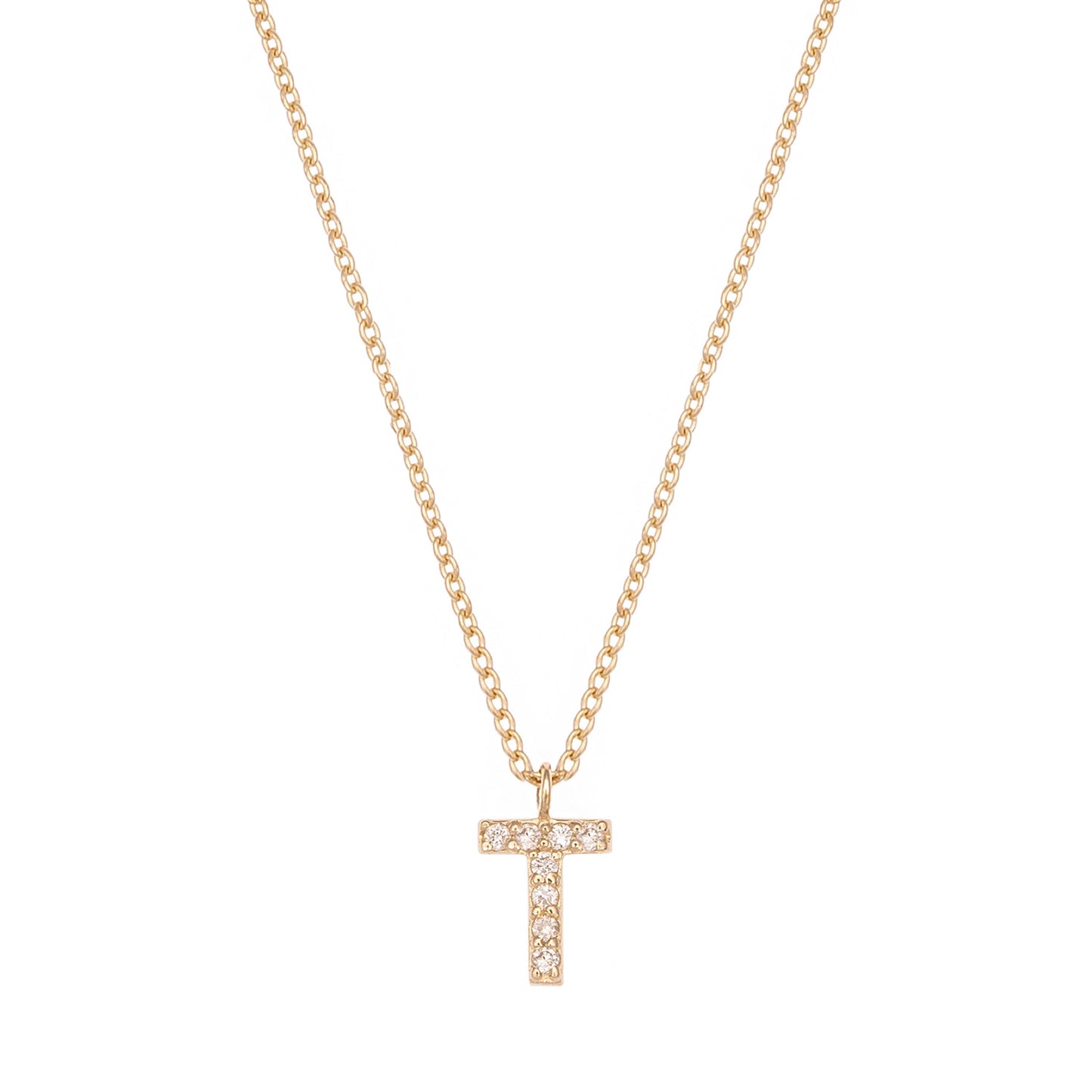 CAOCA Letter Gold and Diamond Necklace