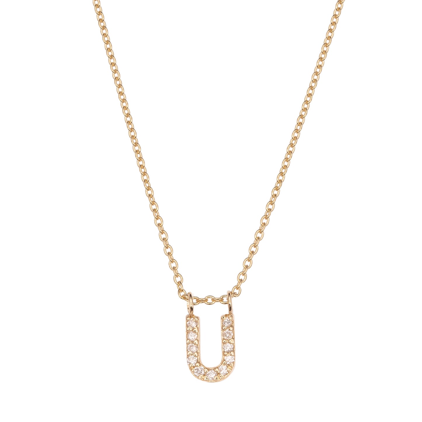 CAOCA Letter Gold and Diamond Necklace