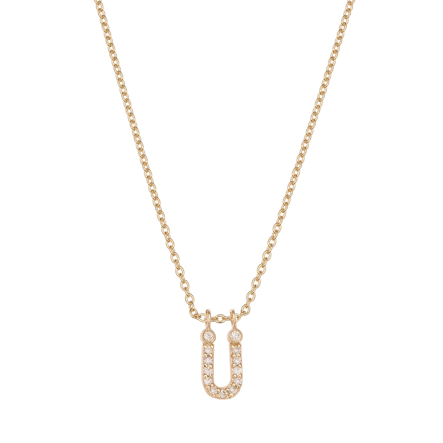 CAOCA Letter Gold and Diamond Necklace
