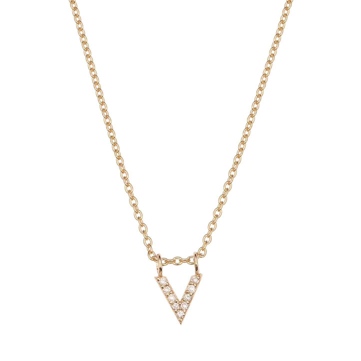 CAOCA Letter Gold and Diamond Necklace