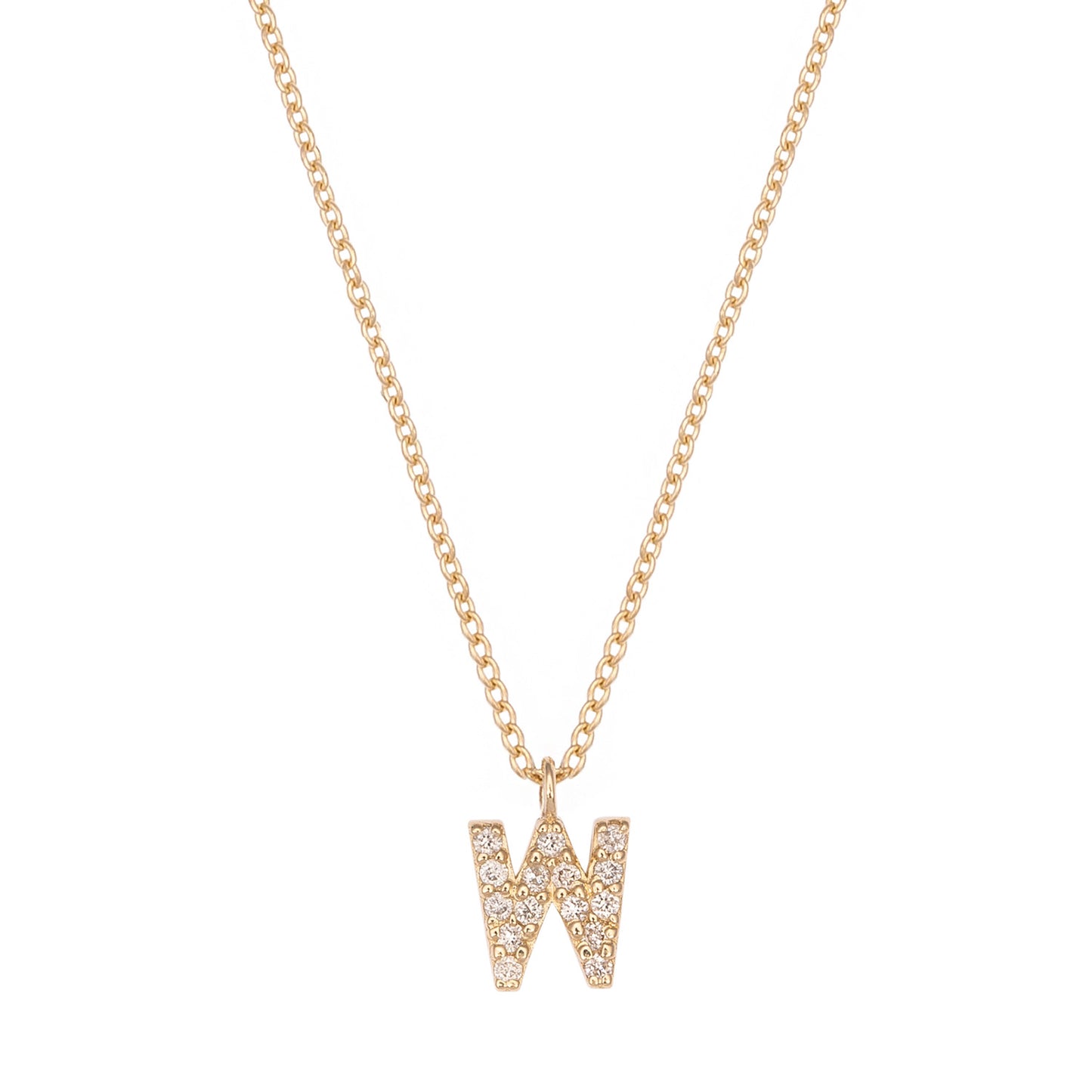 CAOCA Letter Gold and Diamond Necklace