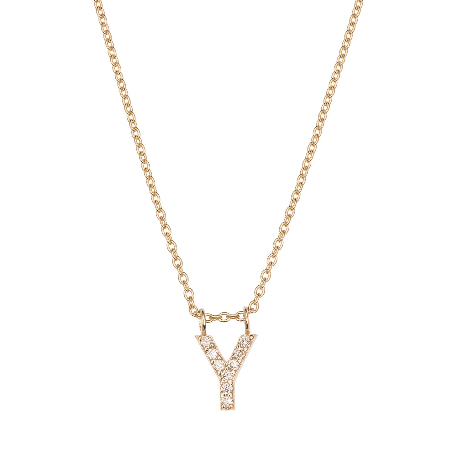 CAOCA Letter Gold and Diamond Necklace