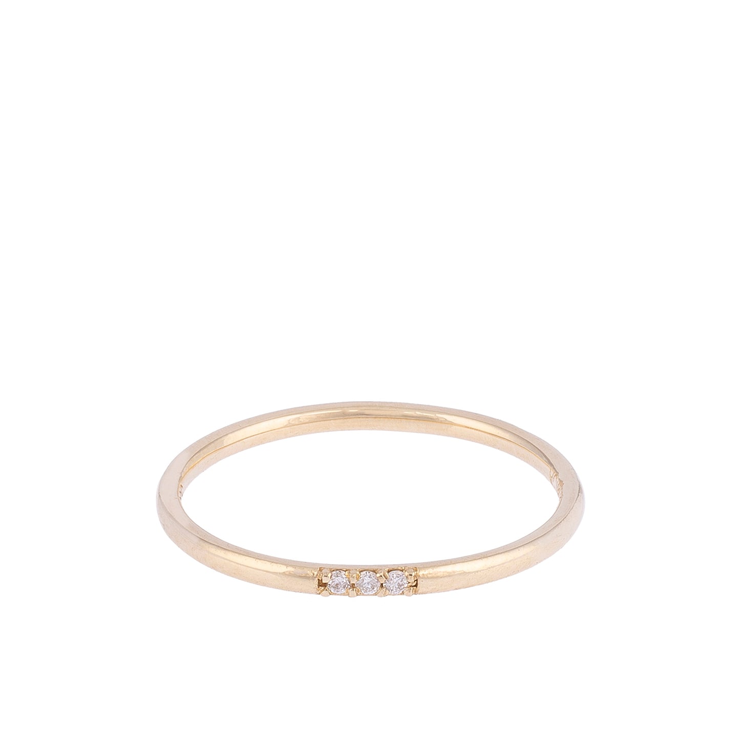 CAOCA Three Stone Diamond Ring