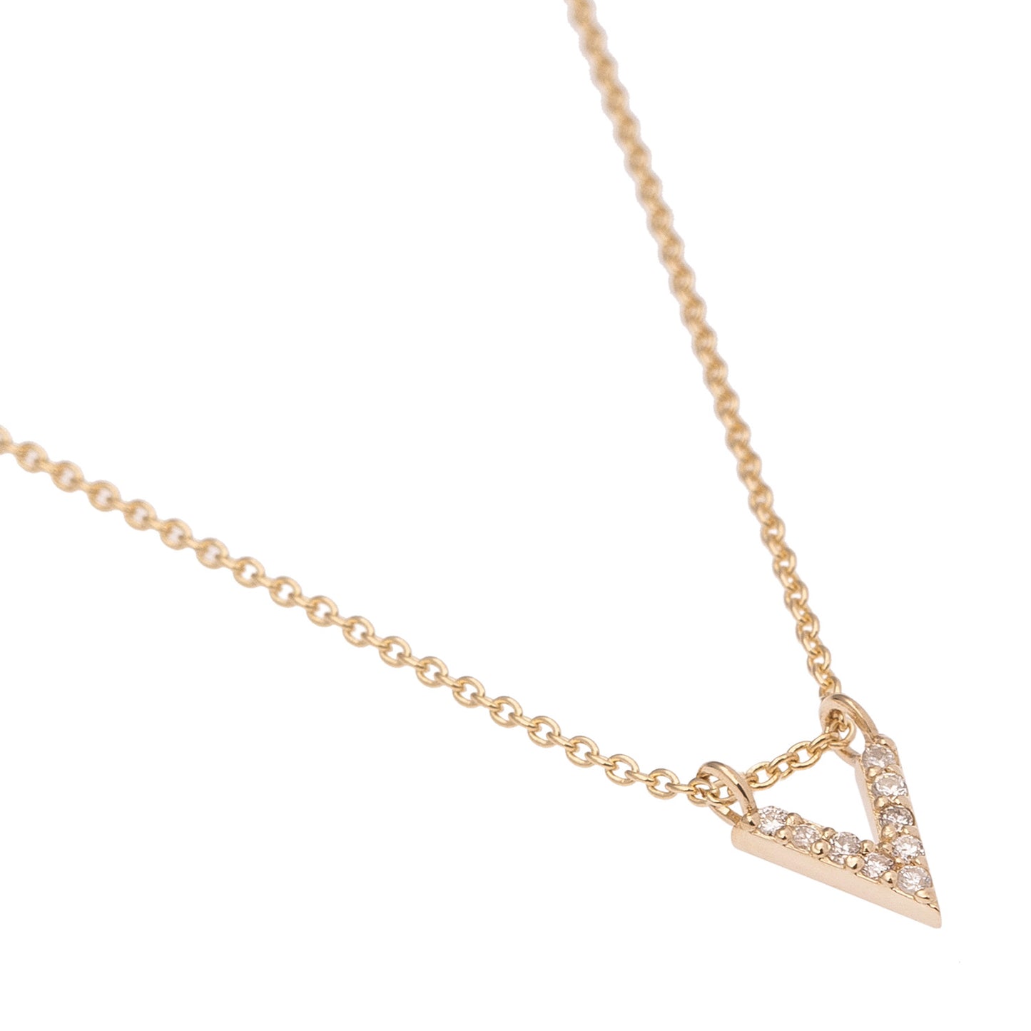 CAOCA Letter V Gold and Diamond Necklace